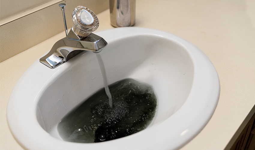 Why Is Black Water Coming Out Of The Faucet Riverside County Plumber - What Causes Black Mold In Bathroom Sink Drain