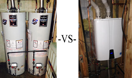 Tank vs Tankless water heater installation