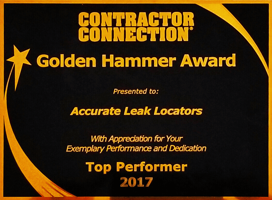 accurate leak locators contractor award